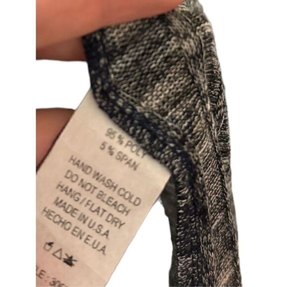 Sapphire O sz L Womens Blue‎ Chevron Long Open Front Duster Sweater Western Boho - Picture 4 of 4